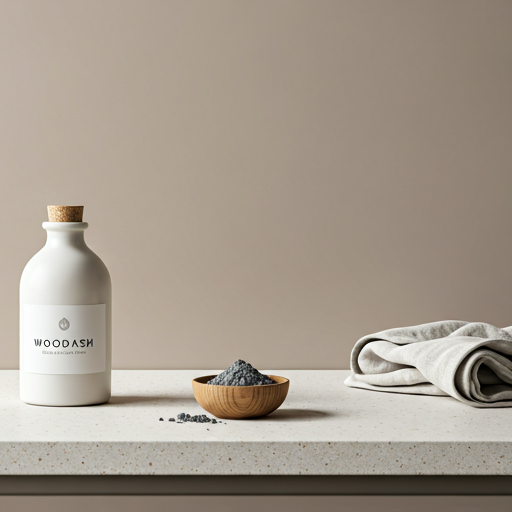 Minimalist branded bottle on clean counter