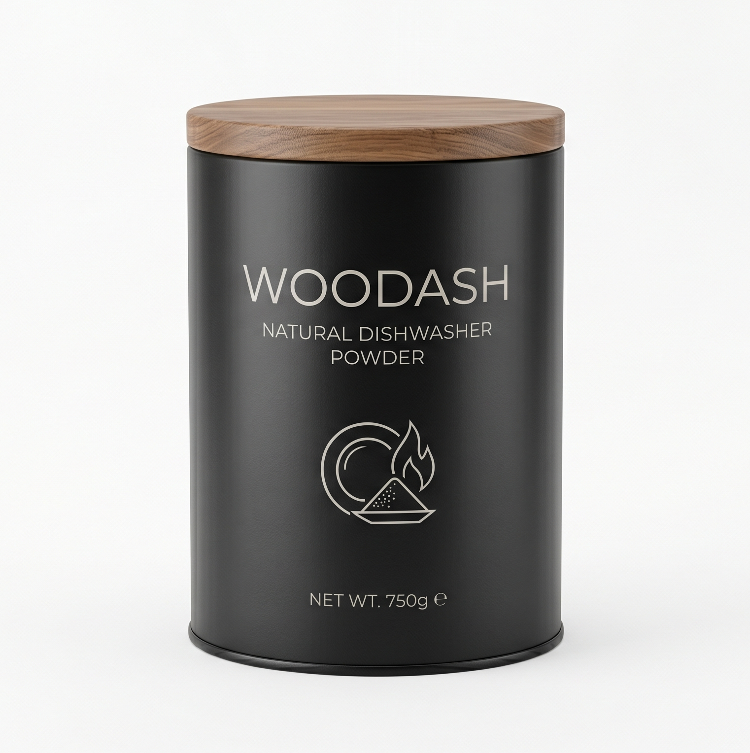 Woodash premium branded glass jar