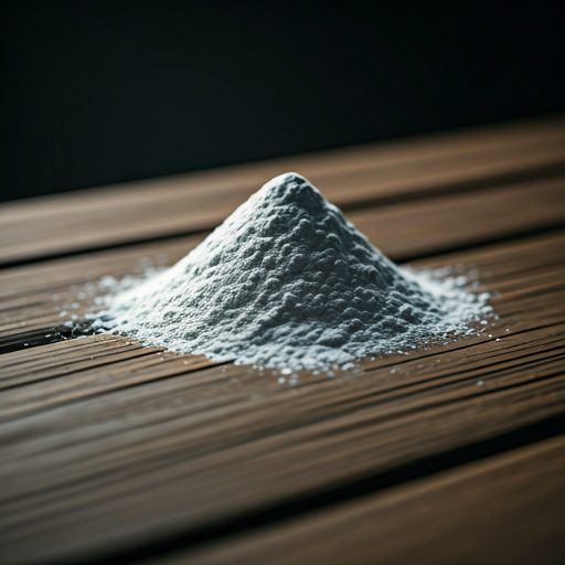 Powder pile macro close-up