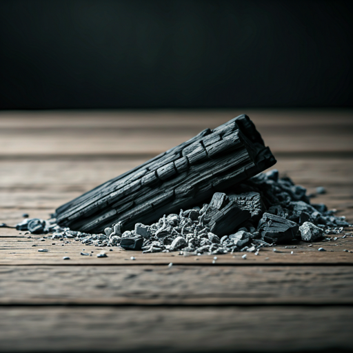 Charcoal and raw hearth ash